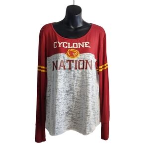Authentic Iowa State Cyclones Women's Long Sleeve Color Block T-Shirt Size Large